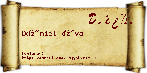 Dániel Éva névjegykártya