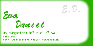 eva daniel business card